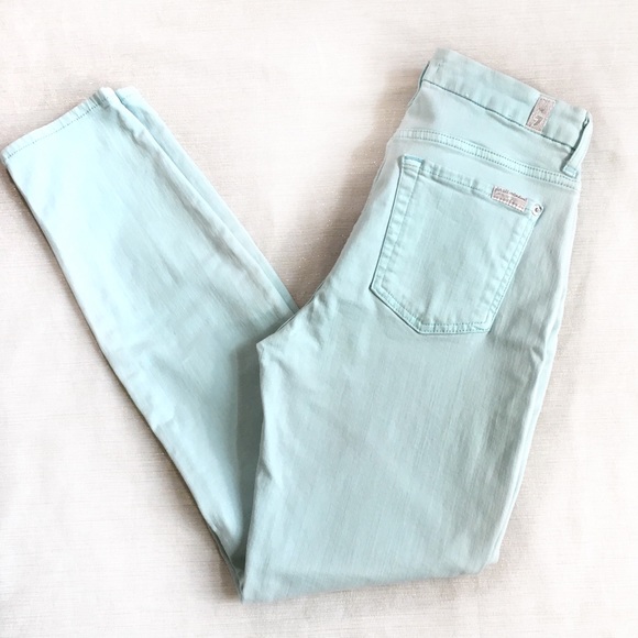 7 For All Mankind Denim - 7FAMK The Mid-Rise Ankle Skinny ice blue 28